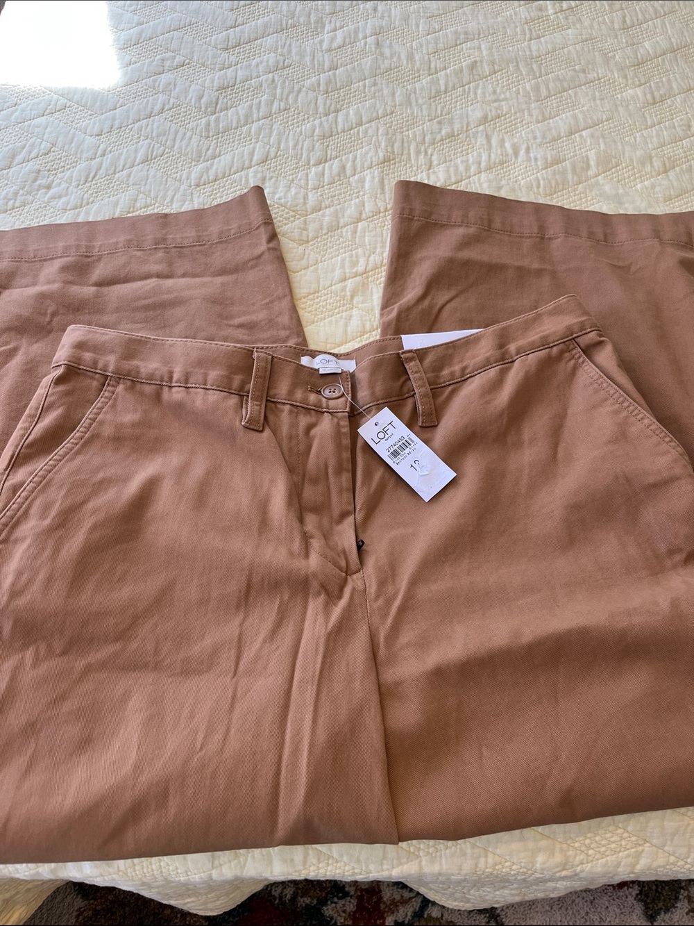 LOFT women’s wide leg  in Warm Tan